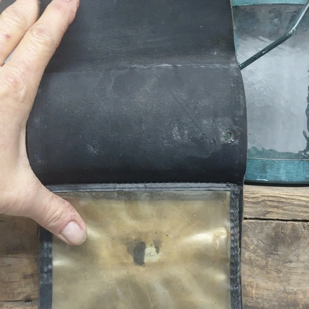 Vintage WWII Black Leather Seaman's Identification Wallet